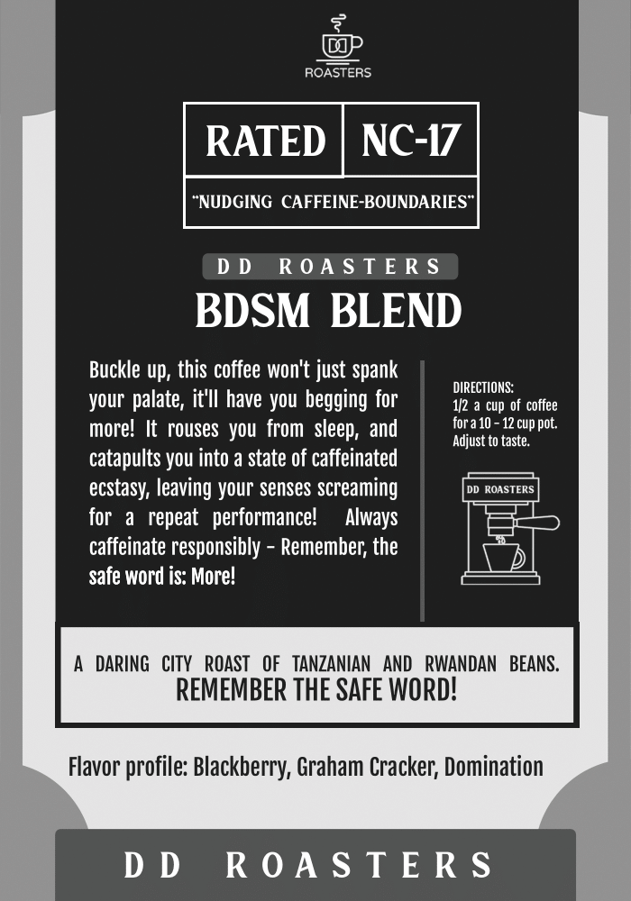DD Roasters Coffee BDSM Single Pack