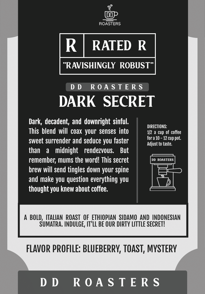 DD Roasters Coffee Dark Secret Single Pack